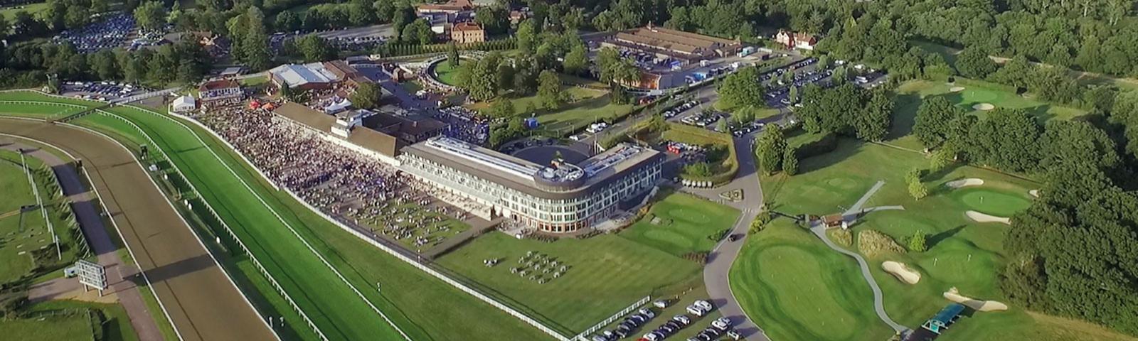 An arial view of an ARC Racecourse