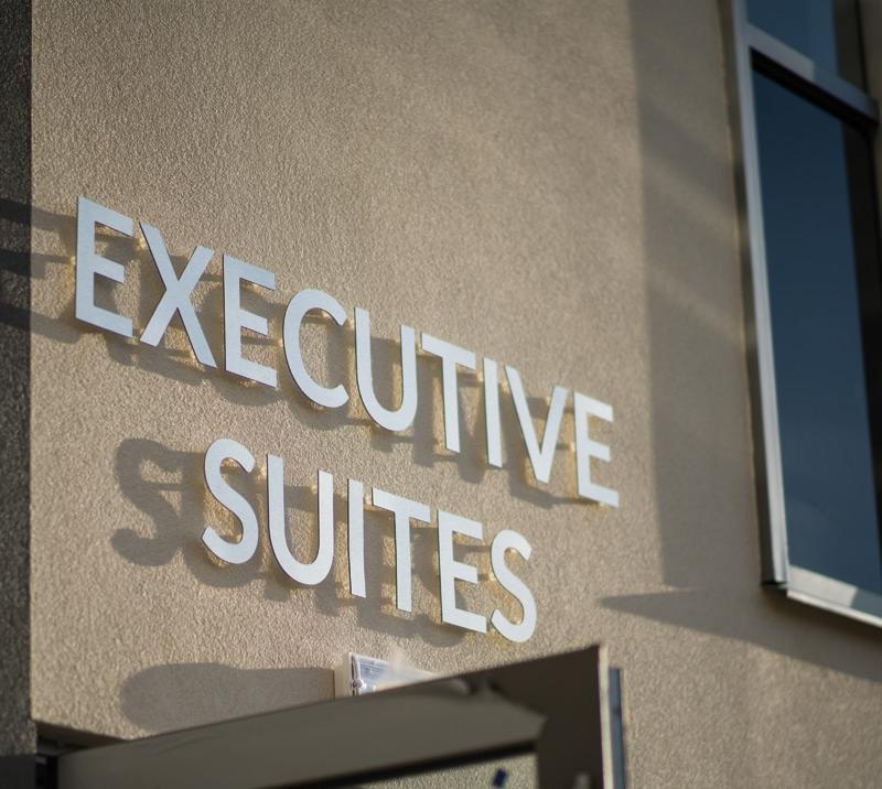 A sign for Executive suites.