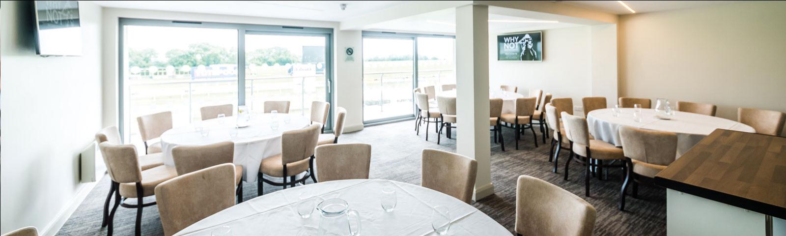 Room set up for a meeting.