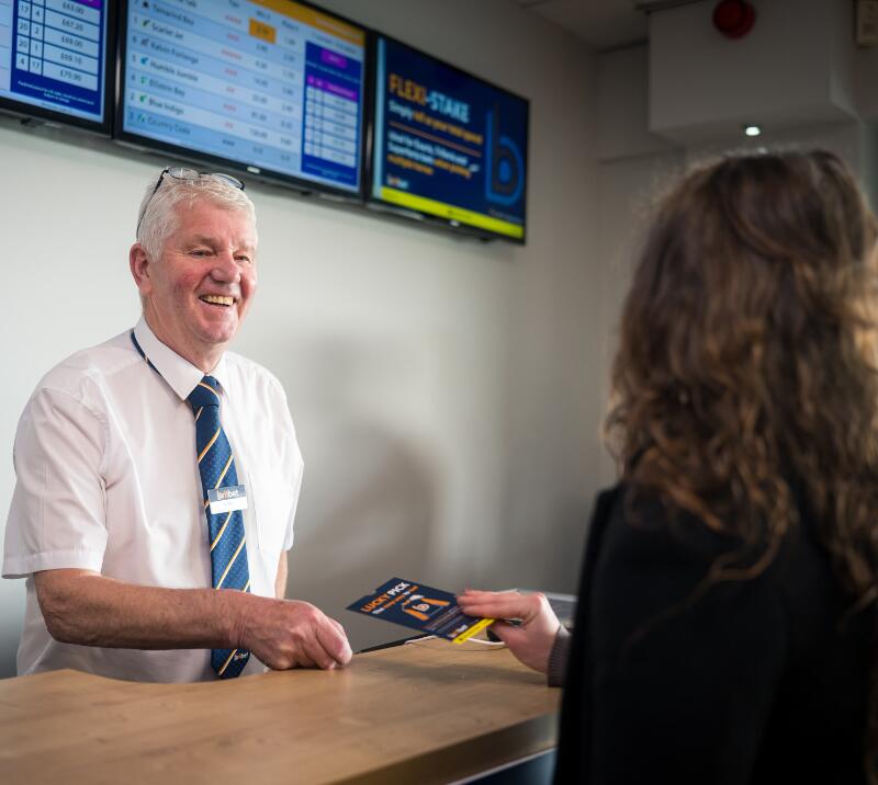 A britbet employee at an ARC Racecourse