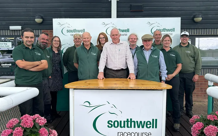 Simon Davis and the Southwell Racecourse team