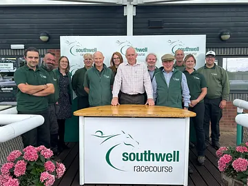 Simon Davis and the Southwell Racecourse team
